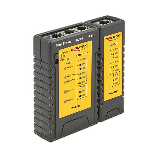Delock Kabeltester RJ45 / RJ12 + Portfinder