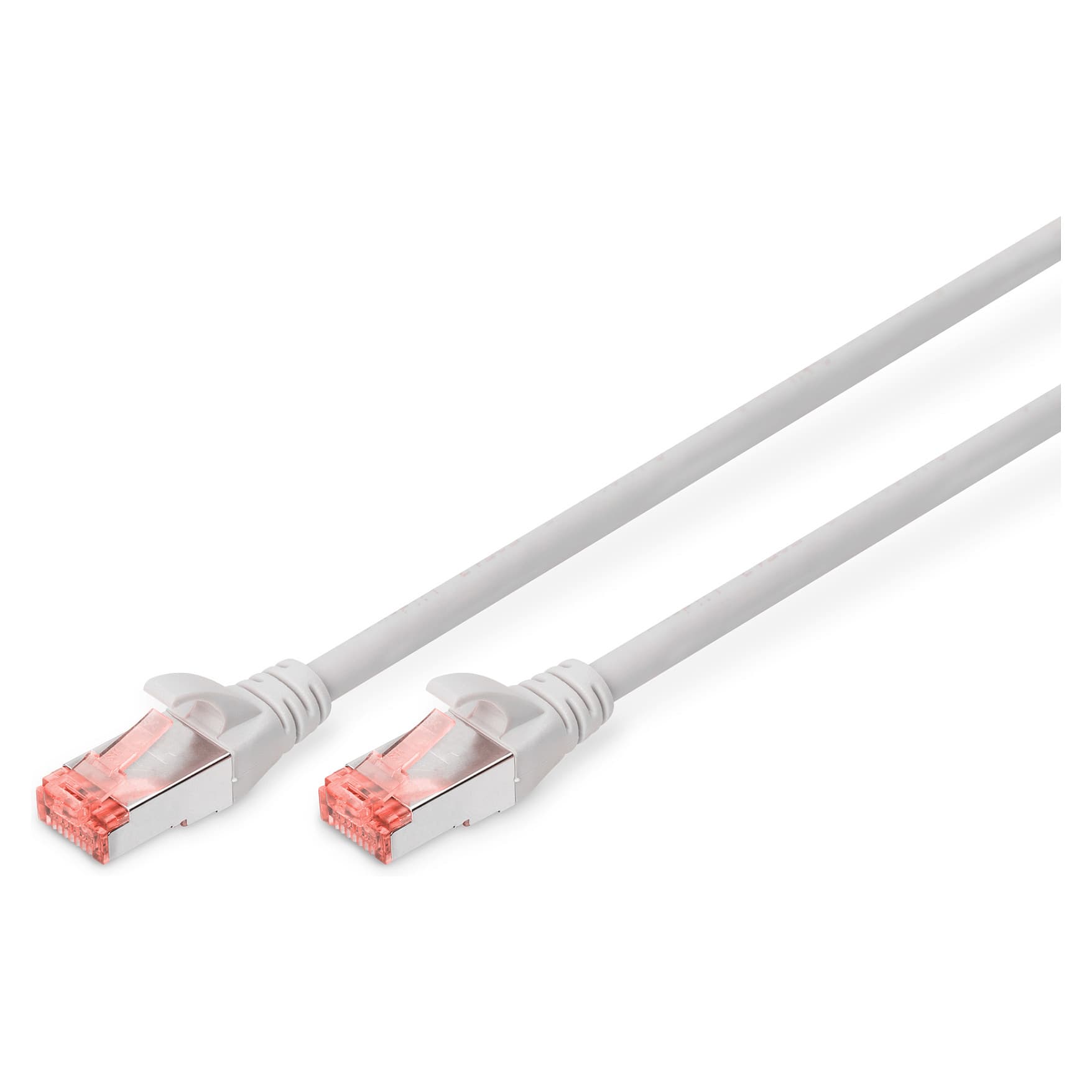 DIGITUS Patchkabel Cat6 S/FTP 2xRJ45 15.0m grau Hebelschutz Polybeutel