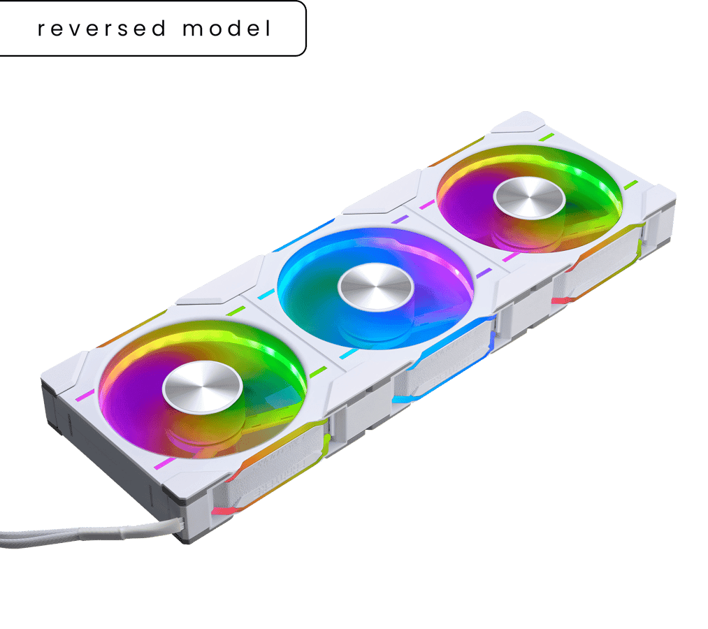 Phanteks D30 Reversed Airflow 120mm Vit 3-Pack