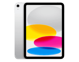 Apple iPad 10 (2022), 10,9" Display, 256GB, Wi-Fi, Silber, Tastatur Case, Norton Internet Security