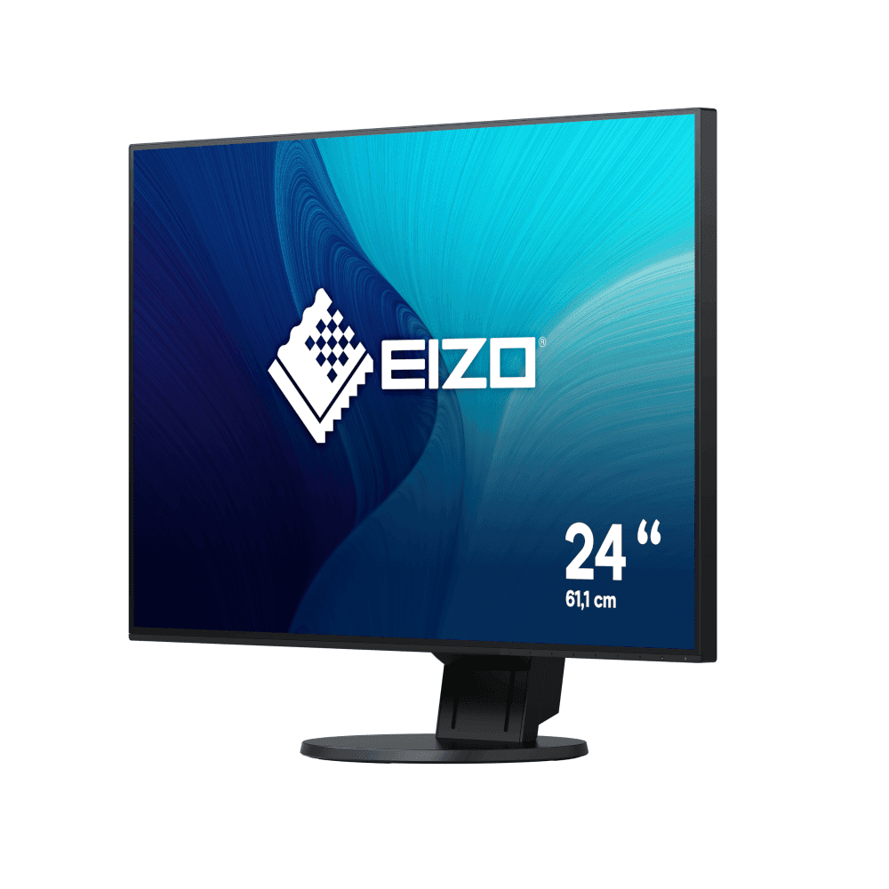 Eizo FlexScan EV2456-BK, 24” WUXGA 1920x1200 Display, HDMI, DisplayPort, DVI-D, VGA, USB