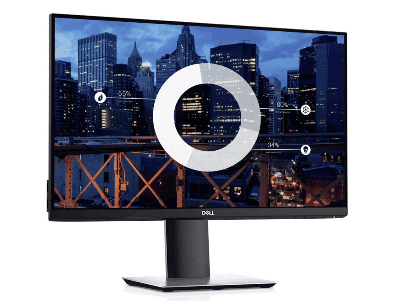 Dell P2419H schwarz 23,8 Zoll Full HD 1920x1080 DisplayPort HDMI VGA USB Höhenverstellbar