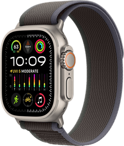 Watch Ultra 2 LTE Titan 49mm Trail Loop Blau/Schwarz M/L MRF63