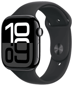 Watch 10 LTE Schwarz Alu 46 Sportarmband Schwarz M/L MWY43