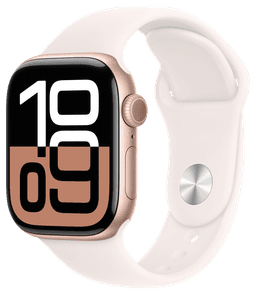 Watch 10 LTE Alu 42 Sportarmband Blassrosa S/M MWX93