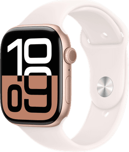 Watch 10 LTE Alu 46mm Sportarmband Blassrosa M/L MWY73