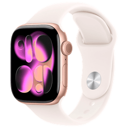 Watch 11 GPS Rosé Alu 42mm Sportarmband Blassrosa S/M MEU04