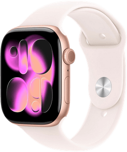 Watch 11 GPS Rose Gold Alu 46mm Sportarmband Light Blush M/L MEV74