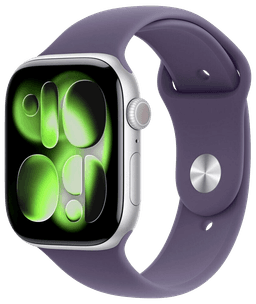 Watch 11 5G Silb Alu 46 Sportarmband Nebelviolett M/L MFCR4