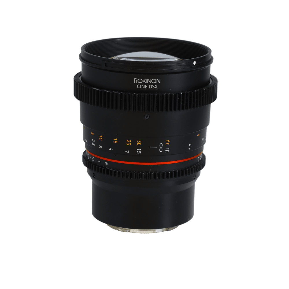 Rokinon Cine 85mm T1.5 DSX Full-Frame High Speed Lens for Sony E-Mount | 72 | - EX+ - Excellent Plus - With Caps, Hood | Used
