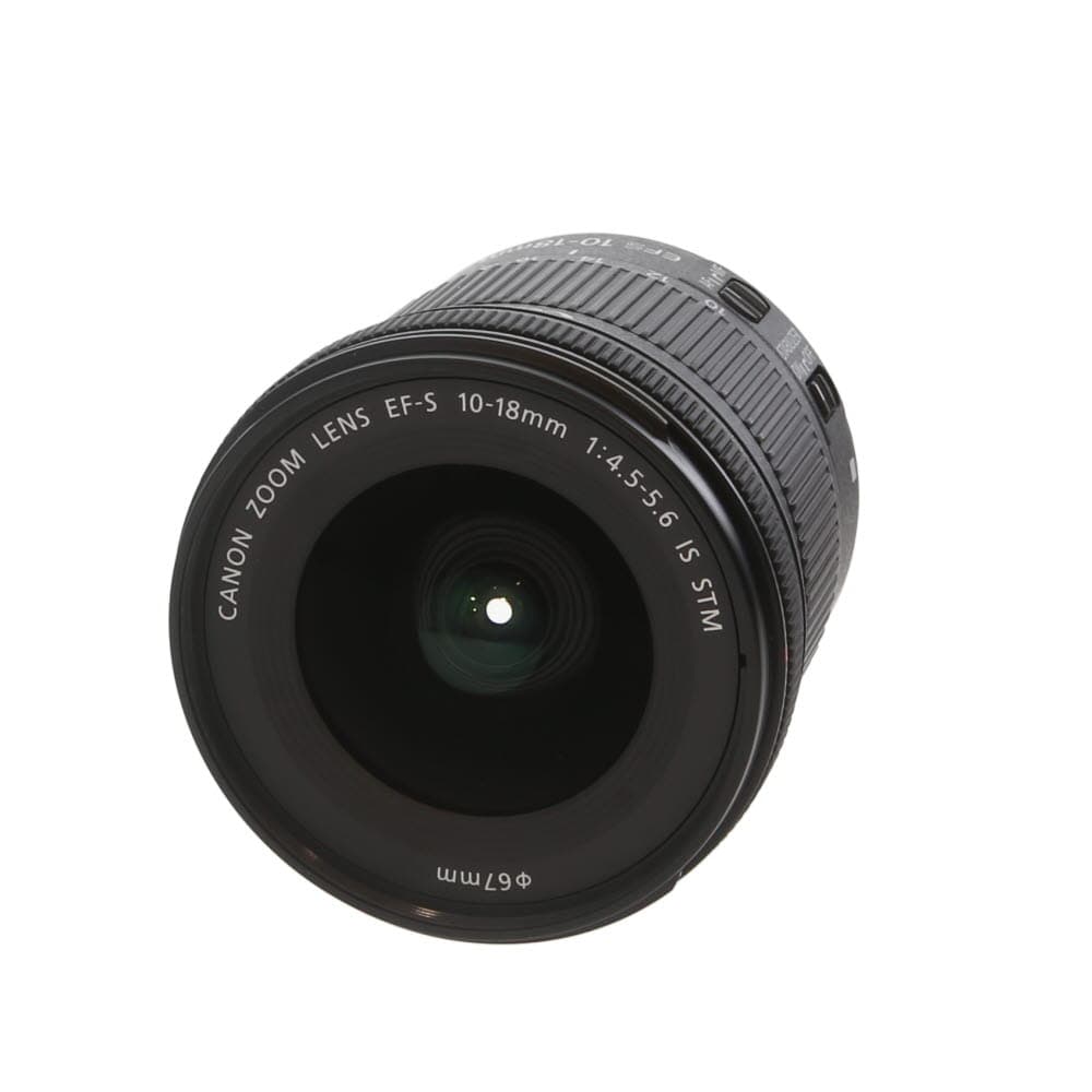 Canon EF-S 10-18mm f/4.5-5.6 IS STM Autofocus APS-C Lens, Black | 67 | - EX+ - Excellent Plus - With Caps | Used