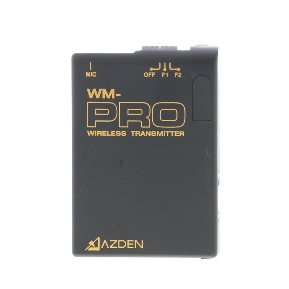 Azden WM-PRO Wireless Transmitter with EX-503 Lavalier Microphone - EX+ - Excellent Plus - With Belt Clip, Tie Clip | Used