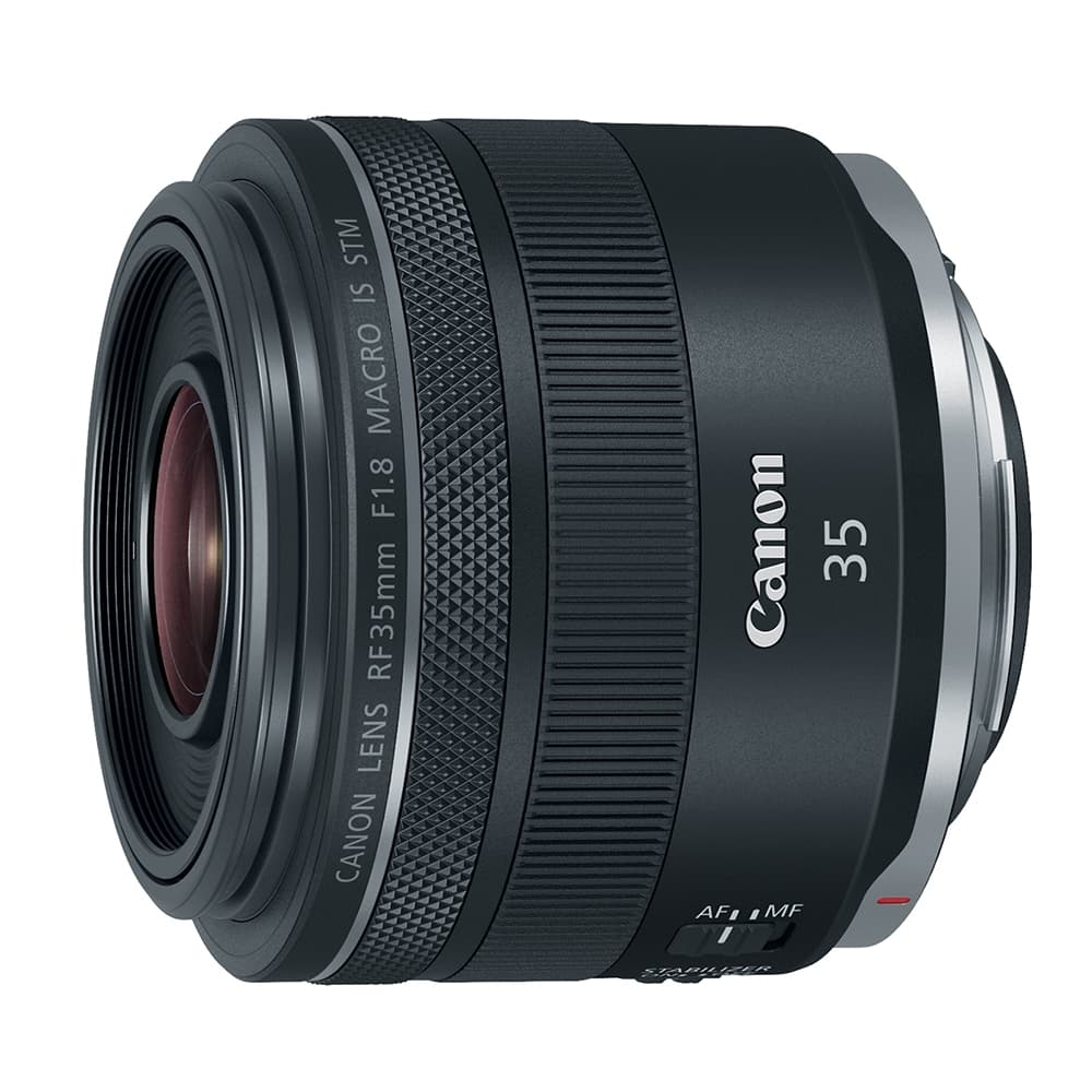 Canon RF 35mm f/1.8 Macro IS STM Full-Frame Lens for RF-Mount, Black | 52 | - EX+ - Excellent Plus - With Caps | Used