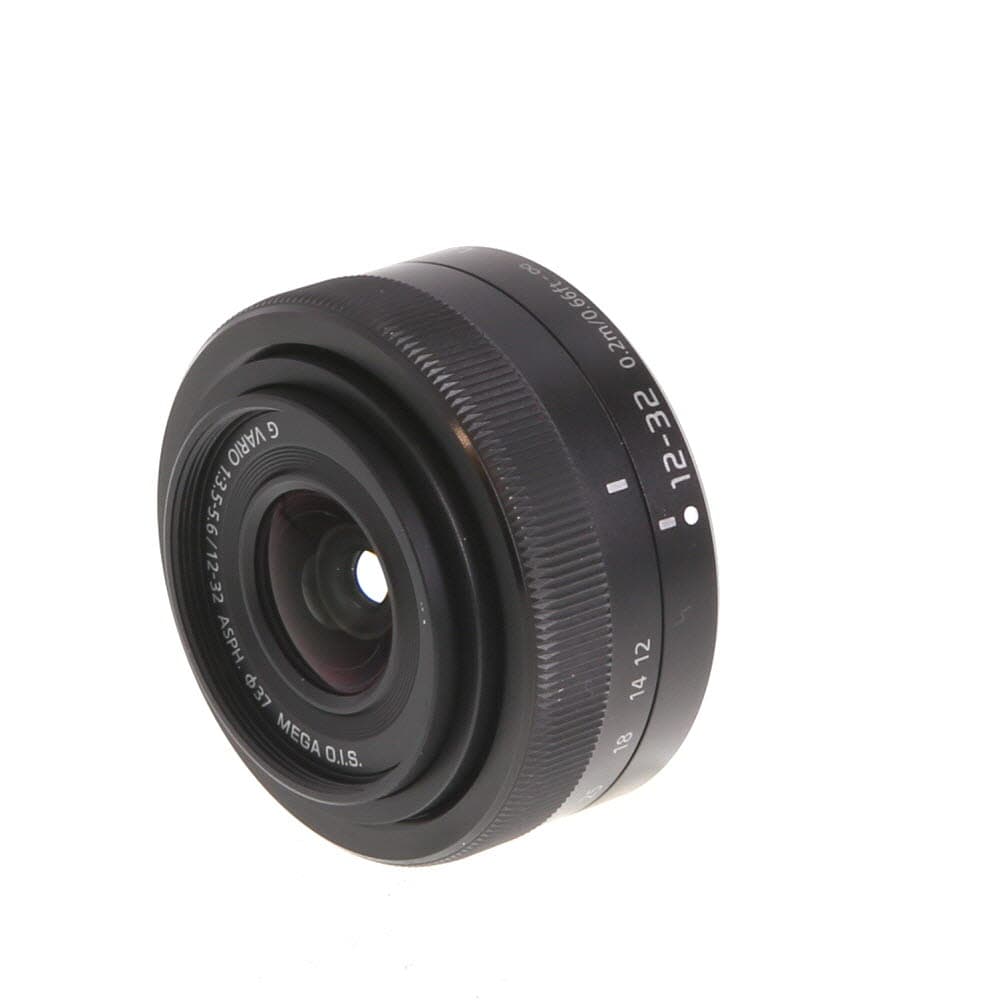 Panasonic Lumix G Vario 12-32mm f/3.5-5.6 ASPH. Mega O.I.S. Lens for MFT (Micro Four Thirds), Black | 37 | - LN- - Like New Minus - With Caps | Used