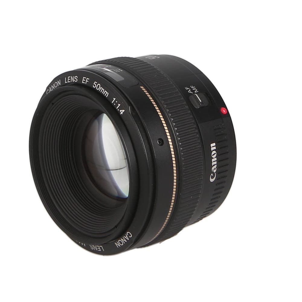 Canon 50mm f/1.4 USM EF-Mount Lens | 58 | - EX - Excellent - With Caps and Hood | Used