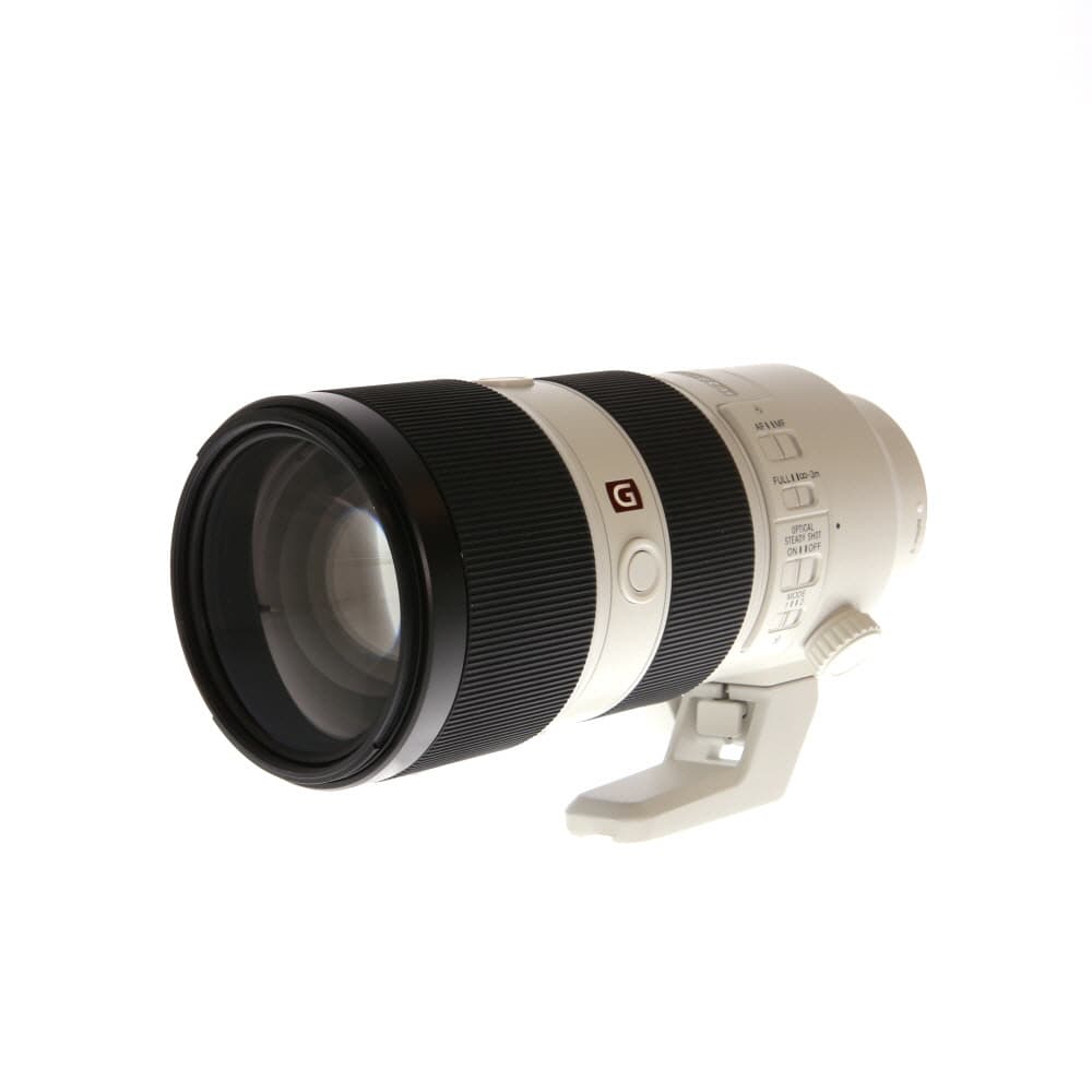 Sony FE 70-200mm f/2.8 GM OSS Full-Frame Autofocus Lens for E-Mount, White | 77 | w/ Tripod Foot (SEL70200GM) - EX+ - Excellent Plus - w/ Caps, Case, Hood
