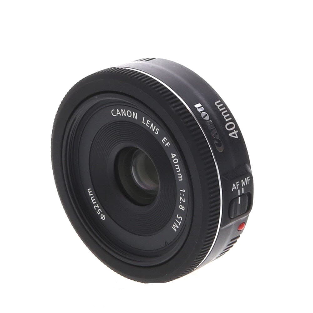 Canon 40mm f/2.8 STM Pancake EF-Mount Lens, Black | 52 | - EX - Excellent - With Caps | Used