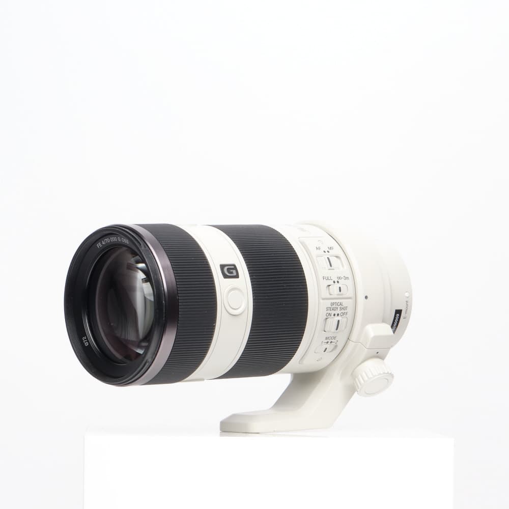 Sony FE 70-200mm f/4 G OSS AF E-Mount Lens, White | 72 | with Tripod Foot (SEL70200G) - EX - Excellent - With Caps and Hood | Used