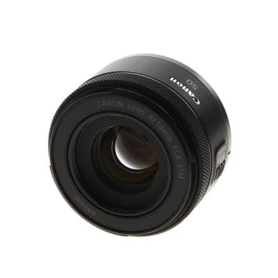 Canon RF 50mm f/1.8 STM Full-Frame Lens for RF-Mount, Black | 43 | - EX - Excellent - With Caps | Used