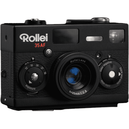 Rollei 35AF 35mm LiDAR Autofocus Camera with 35mm f/2.8 Lens, Black - LN- - Like New Minus | Used