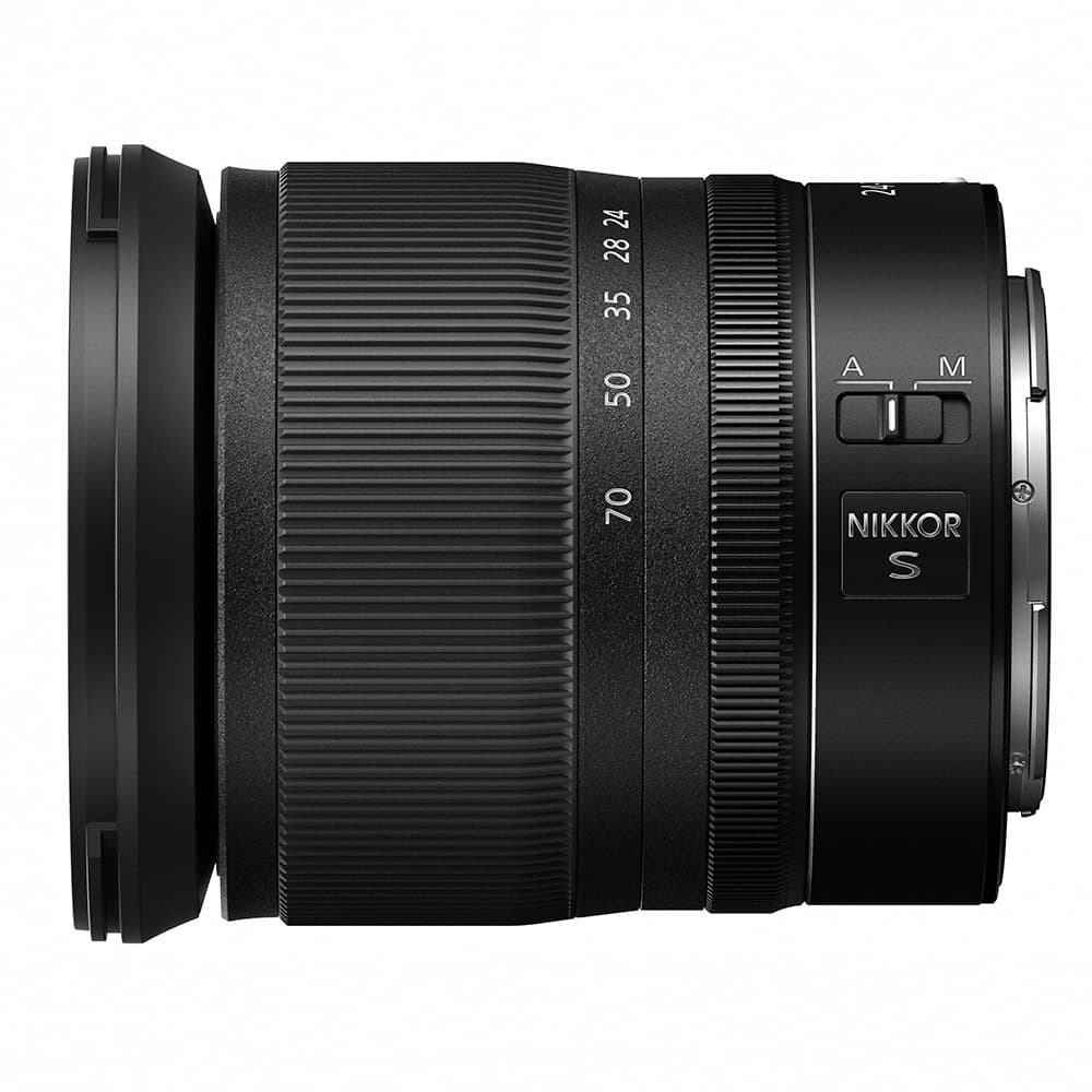 Nikon Nikkor Z 24-70mm f/4 S Autofocus FX Lens for Z-Mount, Black | 72 | - EX - Excellent - With Caps, Hood | Used