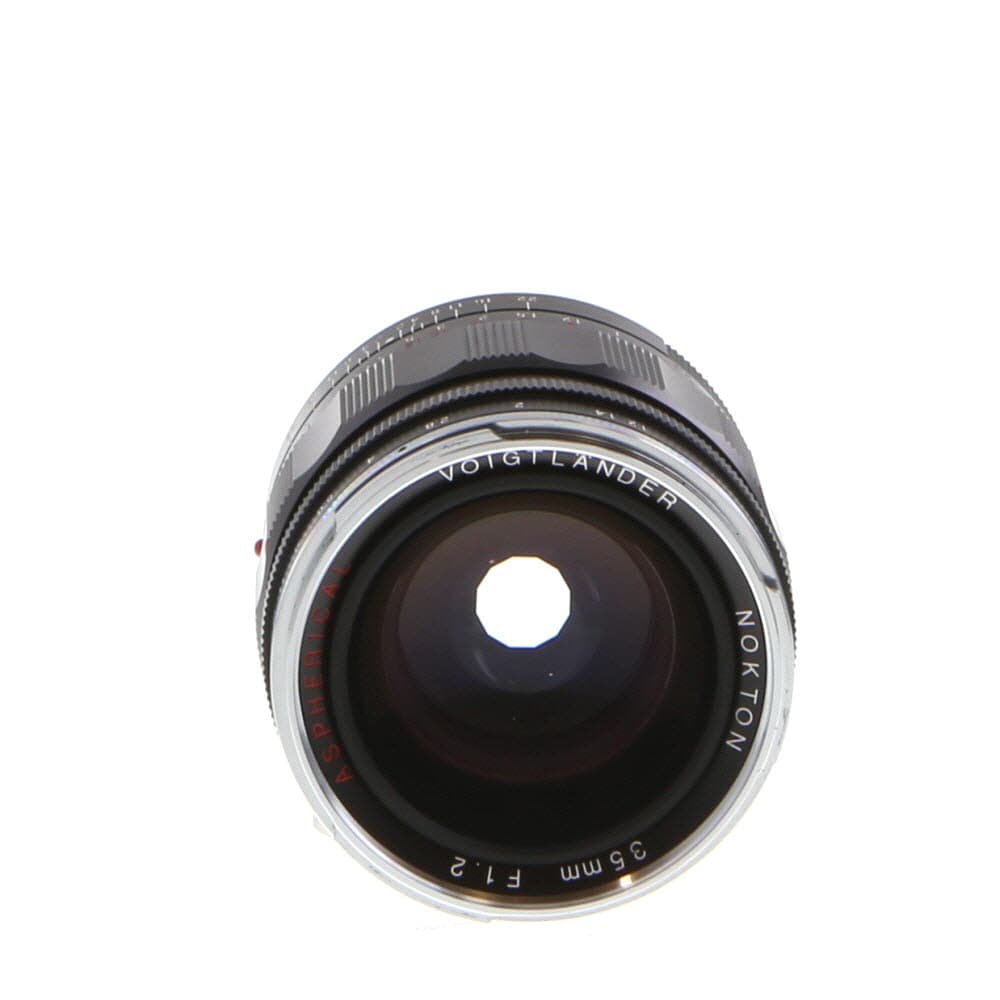 Voigtlander 35mm f/1.2 Nokton Aspherical VM (II) Lens for Leica M-Mount, Black with Chrome Rim | 52 | - EX+ - Excellent Plus - With Caps | Used