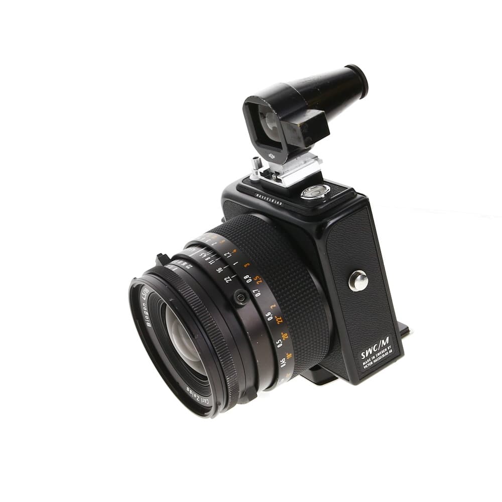 Hasselblad SWC/M CF T* Medium Format Camera, Black with 38mm f/4.5 Biogon Lens - BGN - Bargain - With Caps and Finder | Used