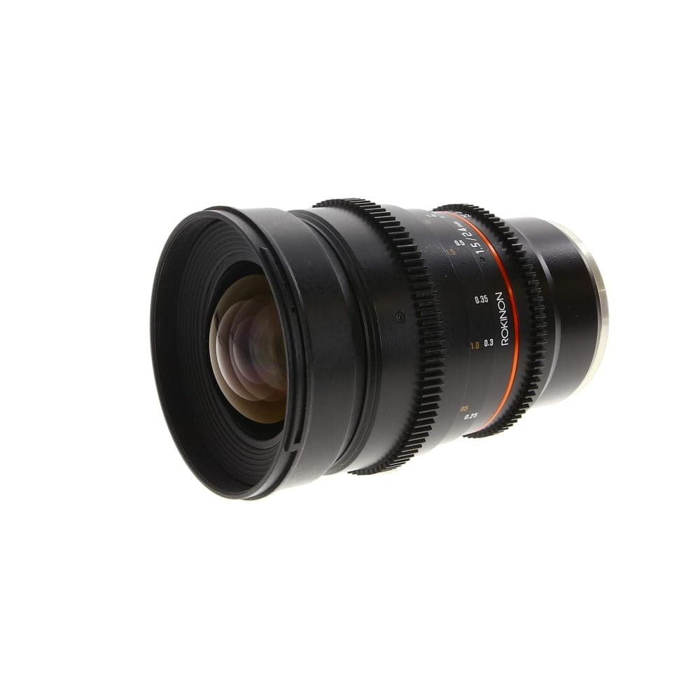 Rokinon Cine 24mm T1.5 ED AS IF UMC Manual Lens for Sony E-Mount | 77 | - EX+ - Excellent Plus - With Caps, Case, Hood | Used