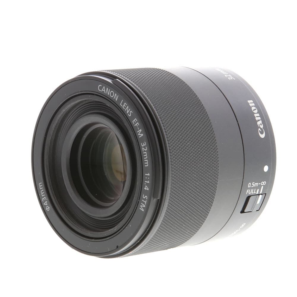 Canon 32mm f/1.4 STM Lens for EF-M Mount, Graphite Black | 43 | - EX - Excellent - With Caps | Used