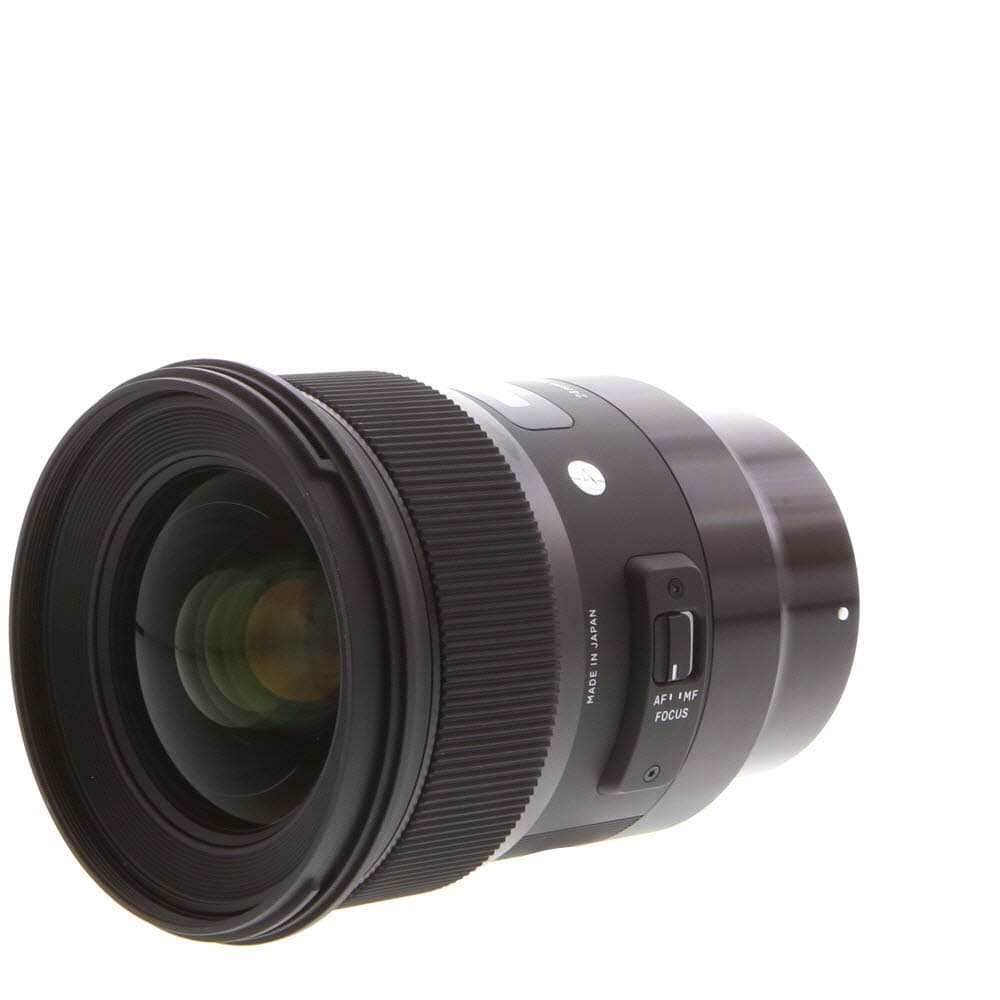 Sigma 24mm f/1.4 DG HSM Art Full-Frame Autofocus Lens for Sony E-Mount, Black | 77 | - EX - Excellent - With Caps, Hood | Used