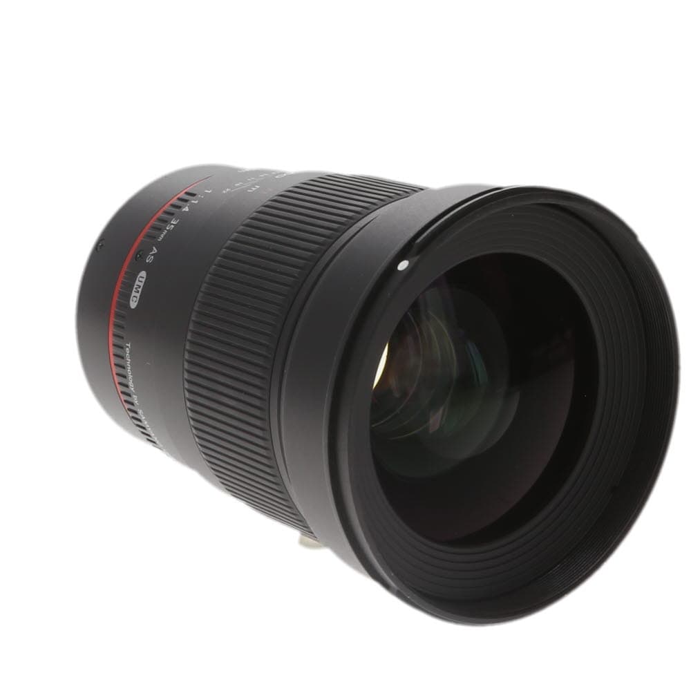 Rokinon 35mm f/1.4 AS UMC Manual Lens for Canon EF-Mount | 77 | - EX - Excellent - With Caps, Hood | Used