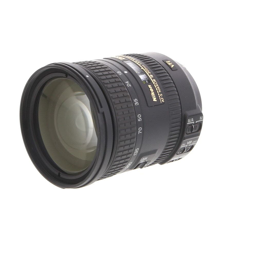 Nikon AF-S DX Nikkor 18-200mm f/3.5-5.6 G ED IF VR II Autofocus APS-C Lens, Black | 72 | - EX - Excellent - With Caps | Used