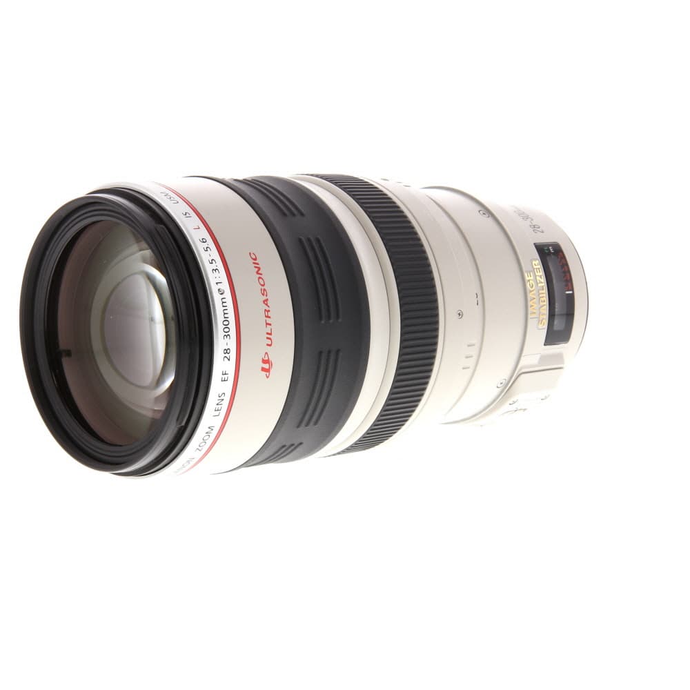 Canon 28-300mm f/3.5-5.6 L IS USM EF Mount Lens | 77 | - EX - Excellent - With Caps and Hood | Used