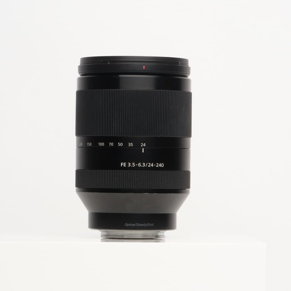 Sony FE 24-240mm f/3.5-6.3 OSS Full-Frame Autofocus Lens for E-Mount, Black | 72 | SEL24240 - EX+ - Excellent Plus - With Caps and Hood | Used