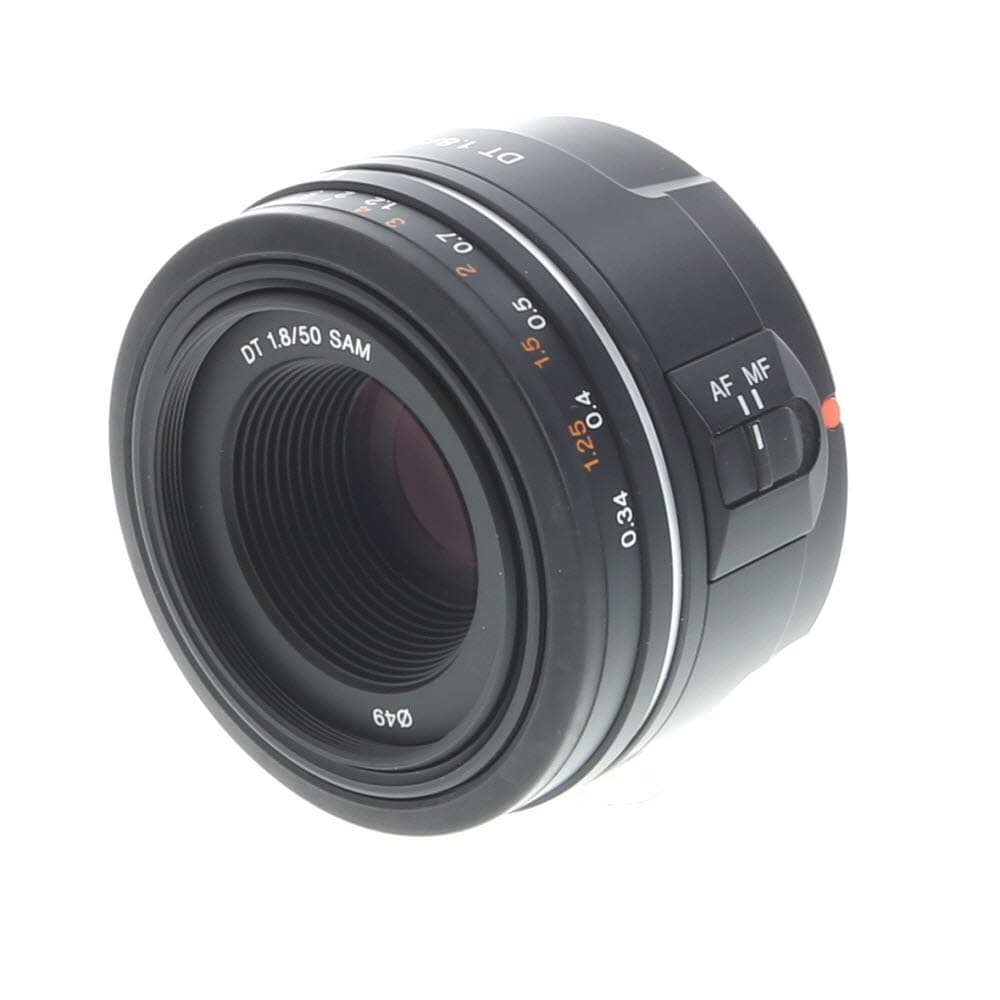 Sony 50mm f/1.8 DT SAM A-Mount Autofocus Lens [49] - EX - Excellent - With Caps | Used