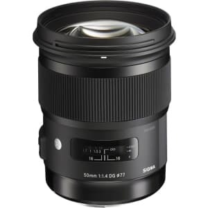 Sigma 50mm F/1.4 DG HSM A (Art) Full Frame Lens for Canon EF-Mount | 77 | - EX+ - Excellent Plus - With Caps | Used