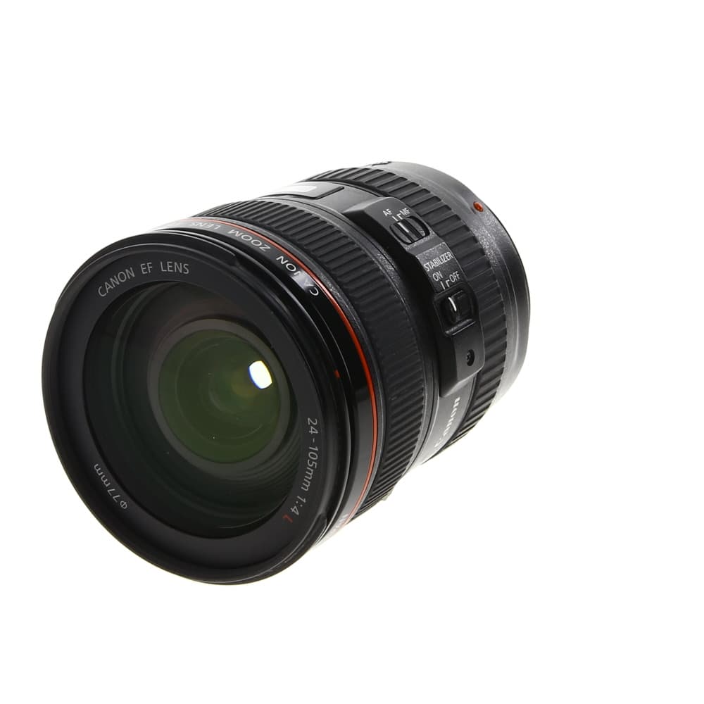 Canon 24-105mm f/4 L IS USM Macro EF-Mount Lens | 77 | Zoom Loose - EX - Excellent - With Caps, Hood | Used
