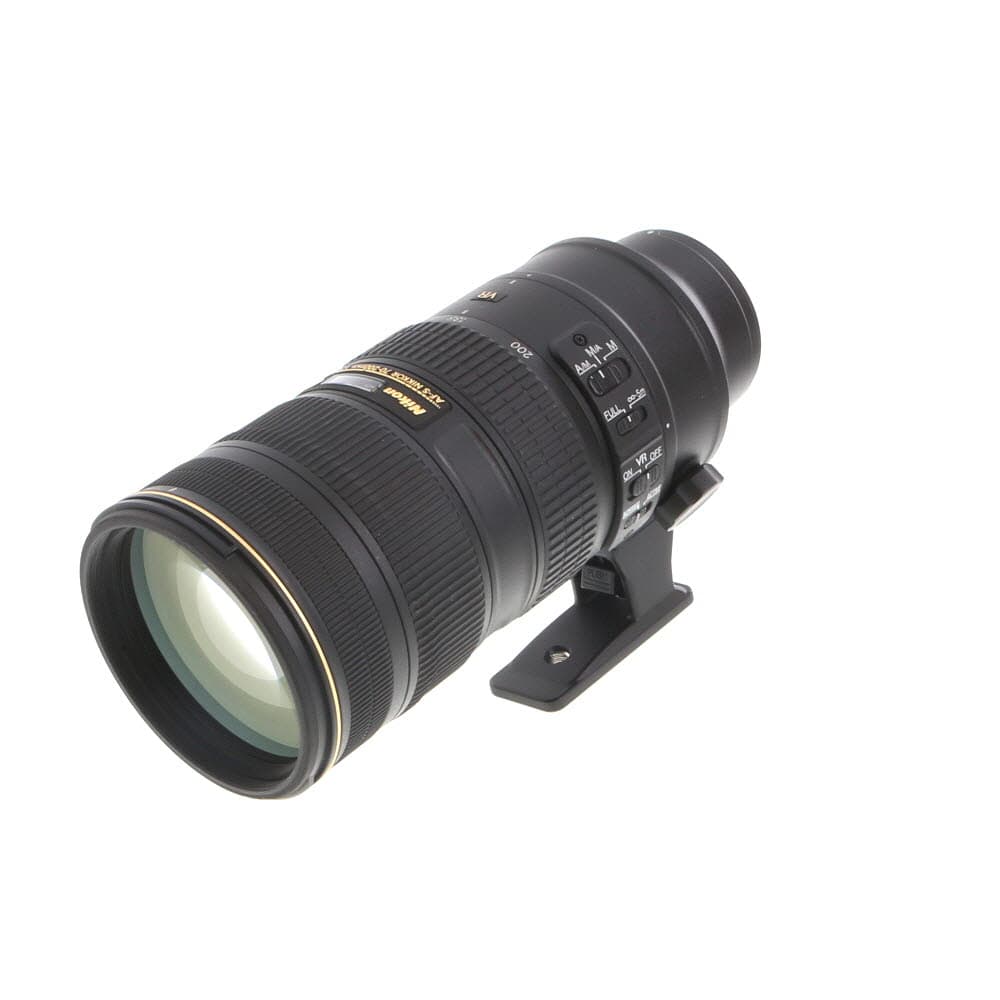 Nikon AF-S NIKKOR 70-200mm f/2.8 G II ED VR Autofocus IF Lens, Black | 77 | with Tripod Foot - EX - Excellent - With Case, Caps and Hood | Used