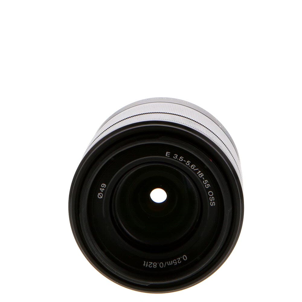 Sony E 18-55mm f/3.5-5.6 OSS Autofocus APS-C Lens for E-Mount, Black | 49 | SEL1855 - EX - Excellent - With Caps and Hood | Used