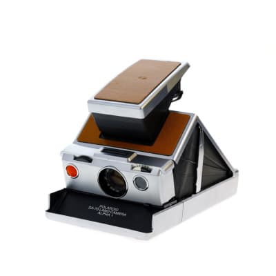 Polaroid SX-70 Land Camera Alpha 1, Chrome/Tan - EX - Excellent | Used
