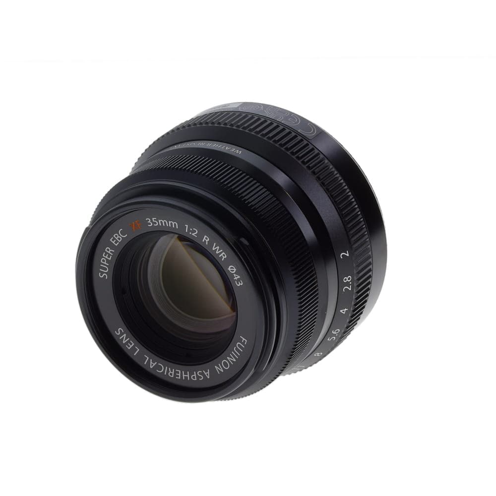 FUJIFILM XF 35mm f/2 R WR Fujinon APS-C Lens for X-Mount, Black | 43 | - EX+ - Excellent Plus - With Caps, Hood | Used
