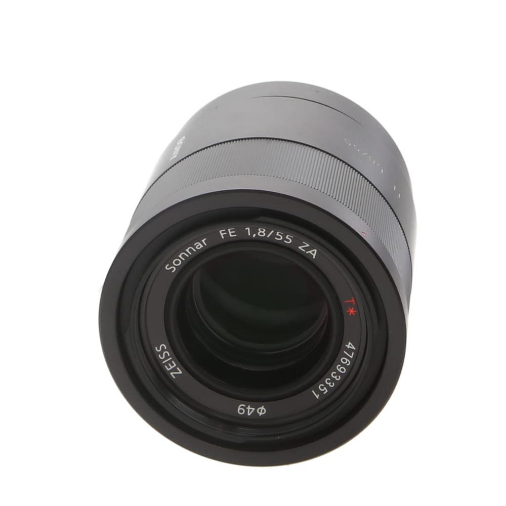 Sony Zeiss FE 55mm f/1.8 Sonnar T* ZA Full-Frame Autofocus Lens for E-Mount | 49 | SEL55F18Z - LN- - Like New Minus - With Caps and Hood | Used