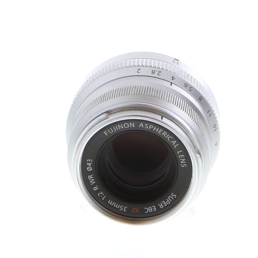 FUJIFILM XF 35mm f/2 R WR Fujinon APS-C Lens for X-Mount, Silver | 43 | - EX - Excellent - With Caps, Hood | Used