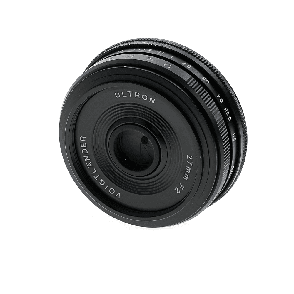 Voigtlander 27mm f/2 Ultron APS-C Lens for FUJIFILM X-Mount, Black | 43 | - LN- - Like New Minus - With Caps (Front Lens, Rear) | Used