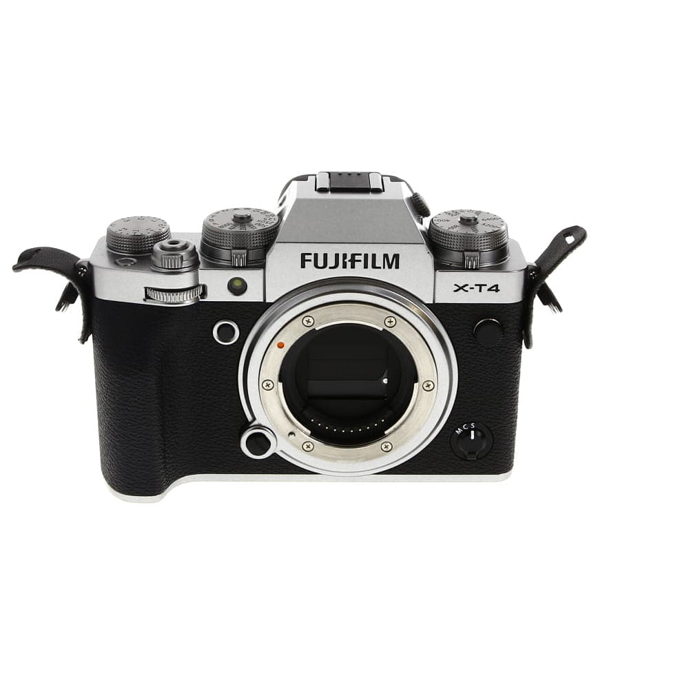 FUJIFILM X-T4 Mirrorless Camera Body, Silver | 26.1MP | - EX - Excellent - With Battery, AC Power/Plug Adapter, USB Cable | Used