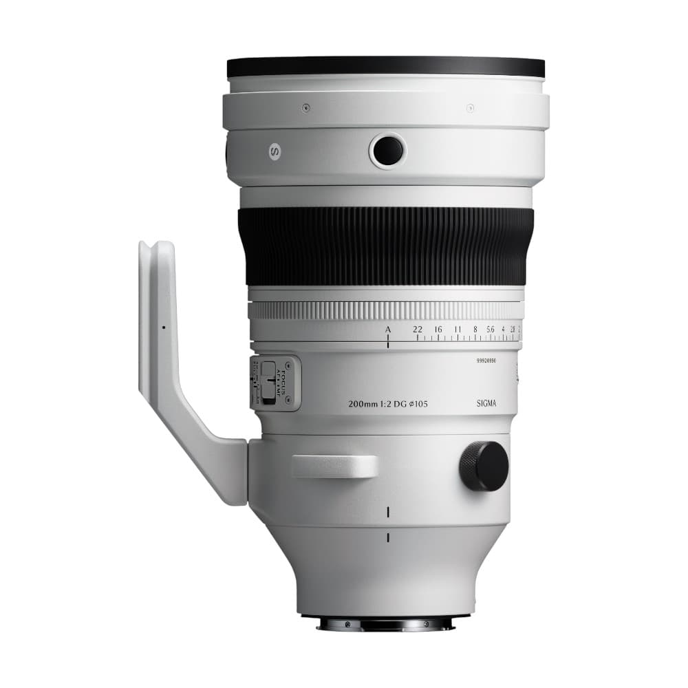 Sigma 200mm f/2 DG OS S (Sports) Full-Frame Autofocus Lens for Sony E-Mount, White | 105 | - LN- - Like New Minus - w/ Caps, Hood LH1139-01, Pouch, Tripod Socket TS-171