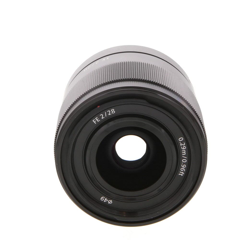 Sony FE 28mm f/2 Full-Frame Autofocus Lens for E-Mount, Black | 49 | SEL28F20 - EX - Excellent - With Caps and Hood | Used