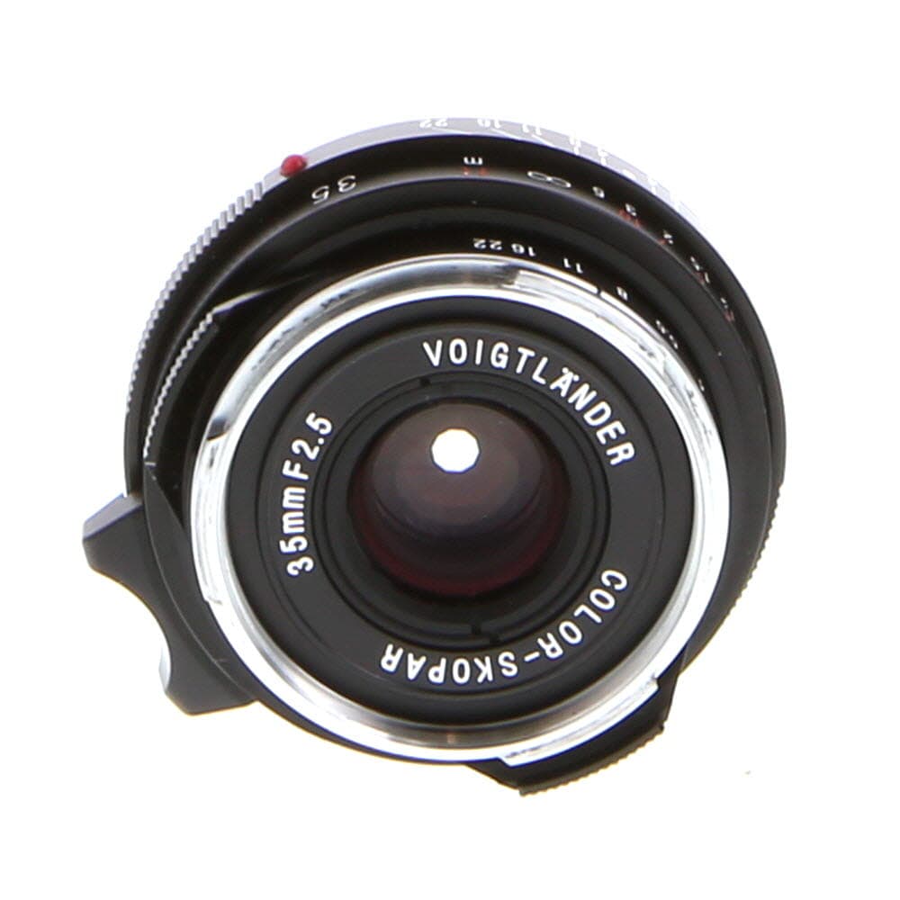 Voigtlander 35mm f/2.5 Color-Skopar (P II) VM Lens for Leica M-Mount, Black with Chrome Rim | 39 | - LN- - Like New Minus - With Caps | Used
