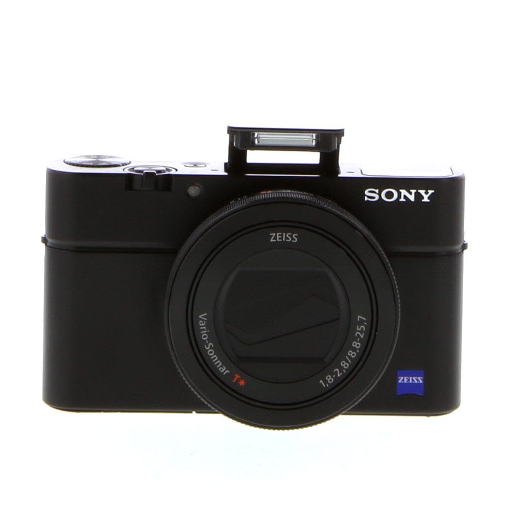 Sony Cyber-Shot DSC-RX100 IV Digital Camera, Black | 20MP | - EX+ - Excellent Plus - With Battery, Charger, AG-R2 Finger Grip | Used