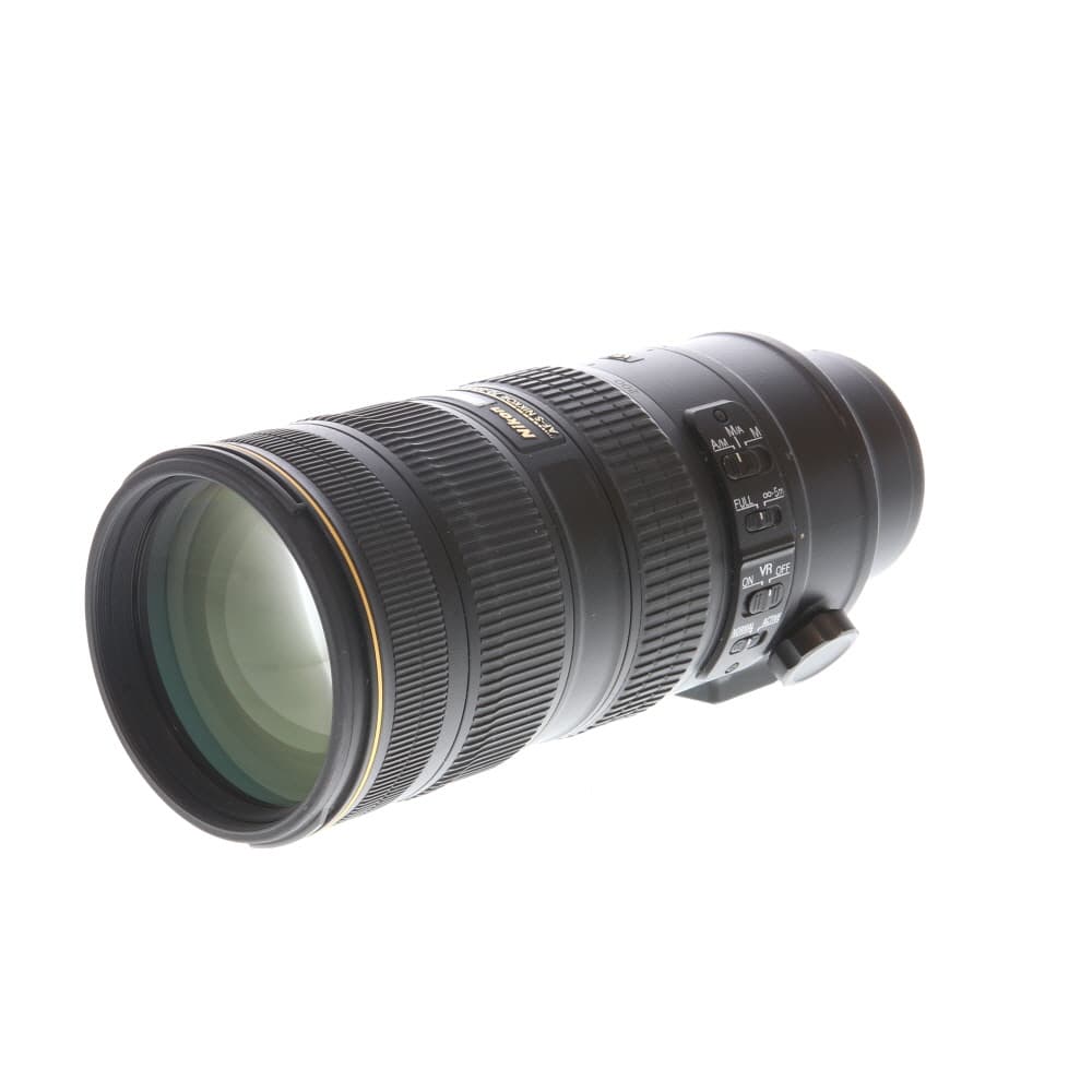 Nikon AF-S NIKKOR 70-200mm f/2.8 G II ED VR Autofocus IF Lens, Black | 77 | without Tripod Foot - EX+ - Excellent Plus - With Caps, Hood | Used